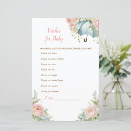 April Duschschirm Wünsche für Baby