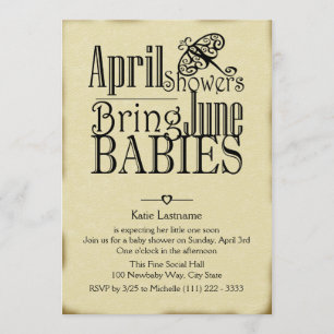 April Duwers June Baby Einladung