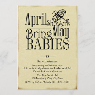 April Duwers May Baby Einladung