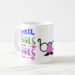 April Fool's Day Fools Mustache & Glasses Kaffeetasse