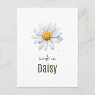 April-Gänseblümchen-Geburtsblumen-Wandkunst Aquare Postkarte