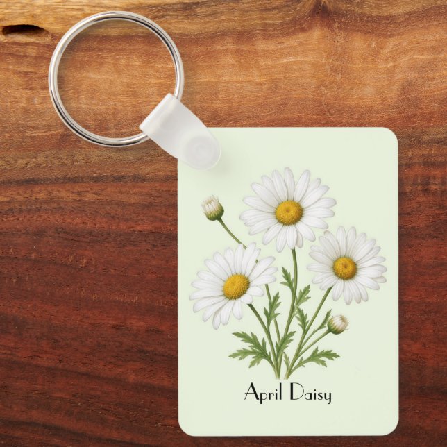 April Gänseblümchen  Schlüsselanhänger (Vorderseite)