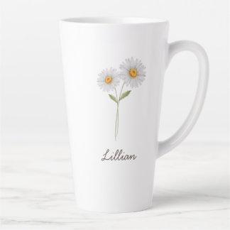 April Geburtsmonat Blume Daisy Milchtasse