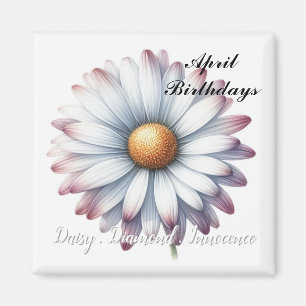 April Geburtsstein Gänseblümchen Diamant  Magnet