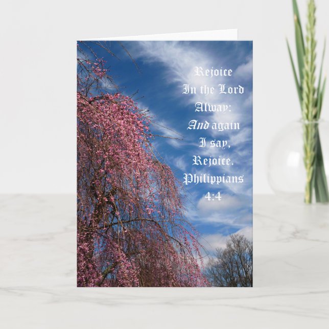 April Himmel mit den Philippinen 4:4 Dankeskarte (Vorderseite)