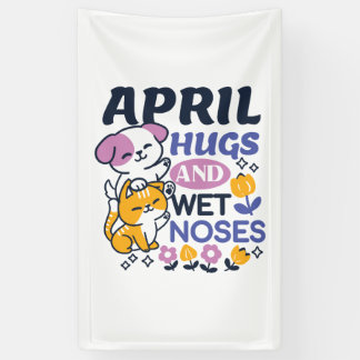 April Hugs und Nassnasen - Niedliche Hunde und Kat Banner