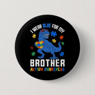 April ich tragen Blue für Bruder Dinosaurier Autis Button