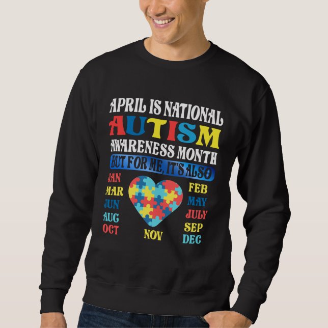 April is National Autism Awareness Month Kids Boy  Sweatshirt (Vorderseite)