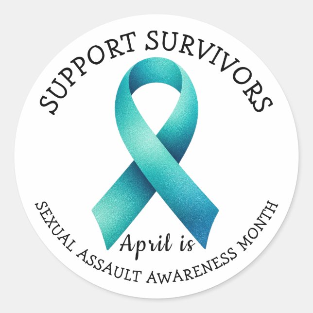 April is Sexual Assault Awareness Day  Runder Aufkleber (Vorderseite)