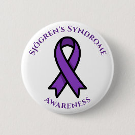 April is Sjögren's Awareness | Purple Ribbon Button