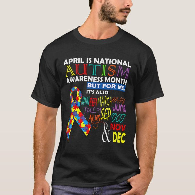 April ist der Monat des nationalen Autismus-Bewuss T-Shirt (Vorderseite)