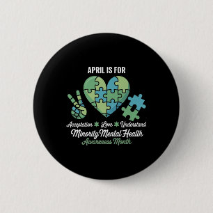 April ist für das nationale Mental Health Aware Button