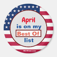 April ist mein Best Of List Magnet