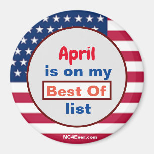 April ist mein Best Of List Magnet