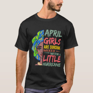 April Mädchen sind Sonnenschein mit einem kleinen T-Shirt