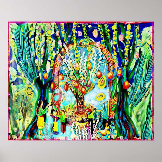 April Naive Folk Art Spring Celebration Poster (Vorne)