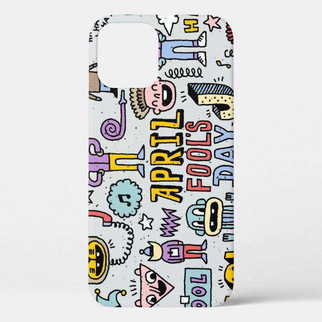 April Narren: farbiges Doodle-Set. Case-Mate iPhone Hülle (Rückseite)