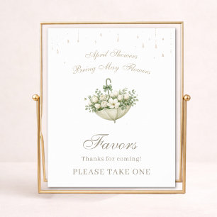 April-Schauer bringen Mai-Blumen Baby Shower Gesch Poster