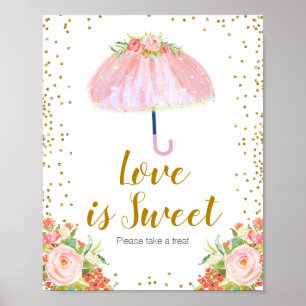 April-Schauer bringen Mai-Blumen Liebe ist süß Poster