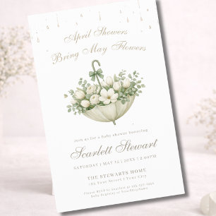 April-Schauer bringen Maiblumen-Baby-Party BUDGET Flyer