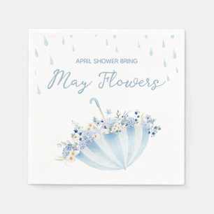 April-Schauer Bringt Mai-Blumen Baby Shower Serviette