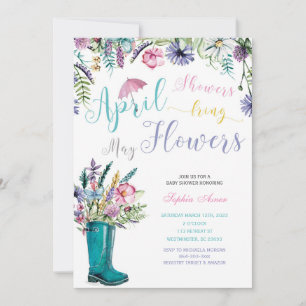 April-Schauer Mai-Blumen Einladungen