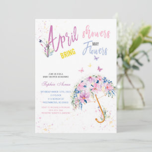 April-Schauer Mai-Blumen-Einladungen Einladung
