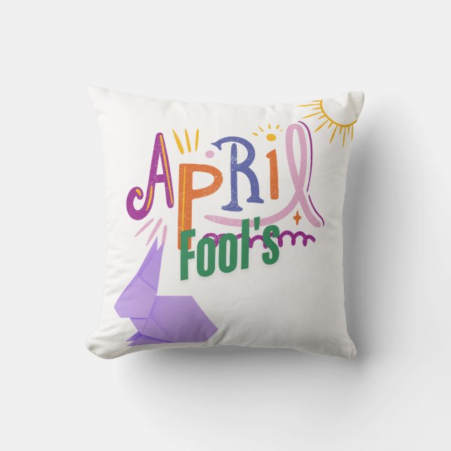 April-Scherz Kissen (Vorderseite)