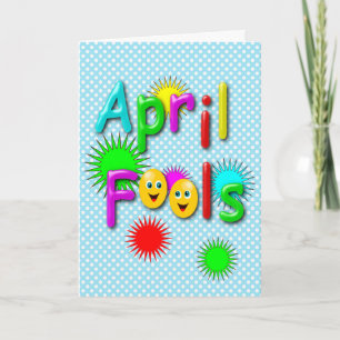 April-Scherztag, Lustig Bunt Gepunktet Karte