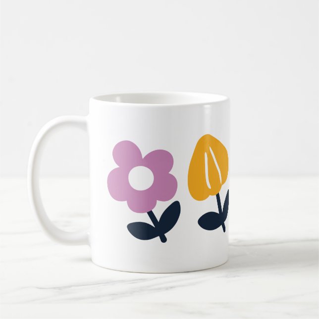 April - Schläge und Nassnasen - Blumenstrauß Kaffeetasse (Links)