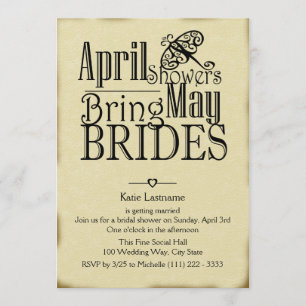 April Showers May Brides Einladung