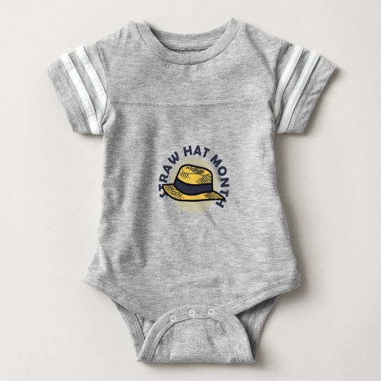 April - Strohhut-Monat Baby Strampler