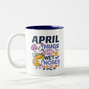 April Umarmungen und feuchte Nasen – Süße Hunde- u Zweifarbige Tasse