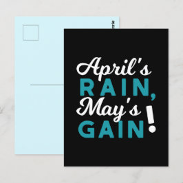 Aprilduschen können Blume inspirierendes Zitat Postkarte
