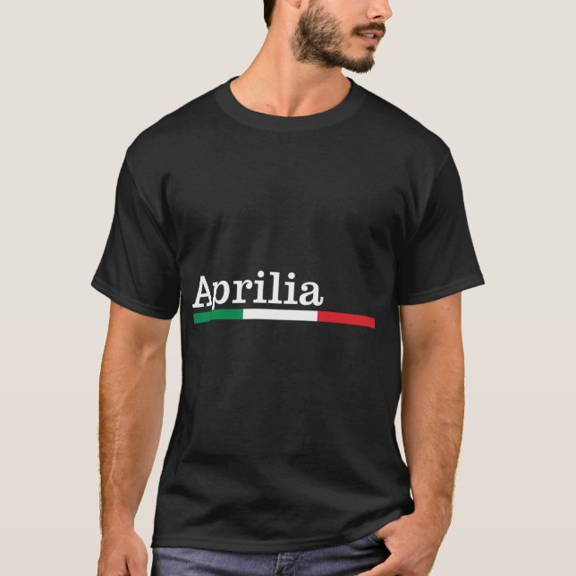Aprilia Cittã Italiana Bandiera Italia Maglietta T-Shirt (Vorderseite)