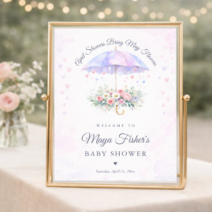 Aprilschauer bringen Mai-Blumen-Dusche Willkommen Poster