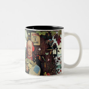 Aprilscherz, 1945 zweifarbige tasse