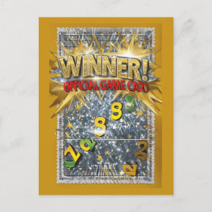 Aprilscherz Fake Scratch-Off Gewinner Streich Postkarte