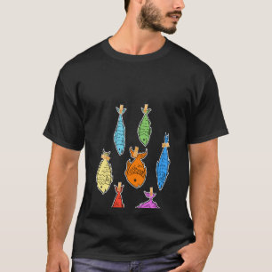 Aprilscherz Fisch Auf dem Rücken Streich Poisson D T-Shirt