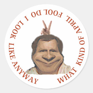 Aprilscherz Runder Aufkleber