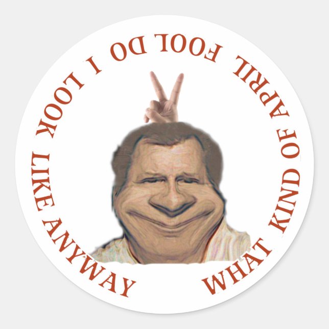 Aprilscherz Runder Aufkleber (Vorderseite)