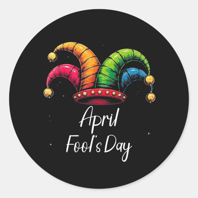 Aprilscherz Runder Aufkleber (Vorderseite)