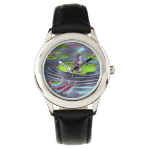 Aprilscherz Vintage französische Postkarte Armbanduhr