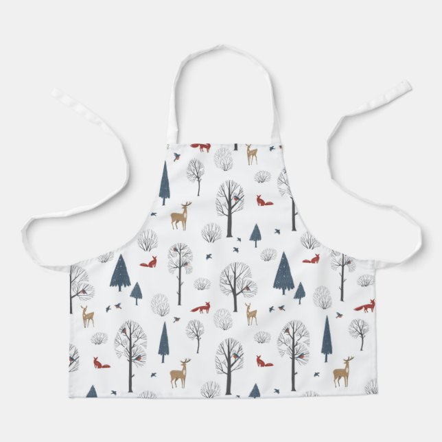Apron Children (61 x 51 cm) - Winter Pattern Schürze (Vorderseite)