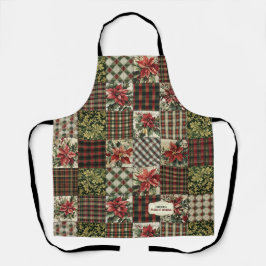 Apron Christmas Vintage Plaid Schürze