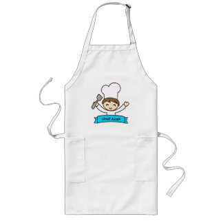Apron for Kids with Hand-Drawn Masterchef Print Lange Schürze