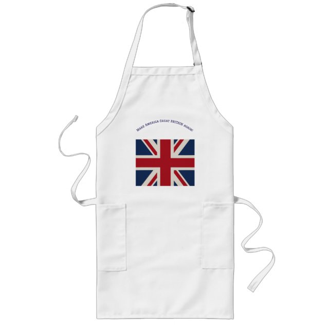 Apron - Union Jack Flag with witty statement... Lange Schürze (Vorne)
