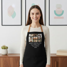 Aprons Birthday Photo Collage, Modern Mother Gift 