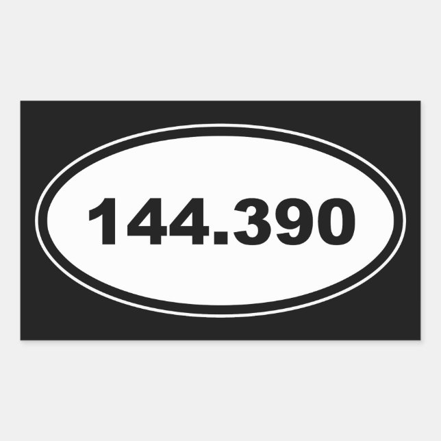 APRS-Frequenz 144.390 Amateurfunksender Rechteckiger Aufkleber (Vorderseite)