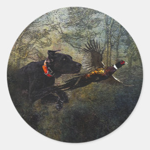 APS, Jagdfasan Runder Aufkleber